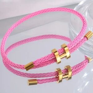 🆕️Pink & Gold Adjustable Designer Style Bracelet
